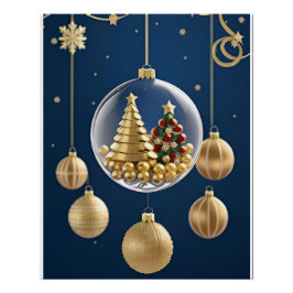 Elegante kerstversieringen perfect poster