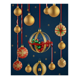 Elegante kerstversieringen perfect poster