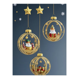 Elegante kerstversieringen perfect poster