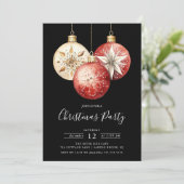 Elegante Kerstversieringen Vakantie Party Kaart (Staand voorkant)