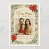 Elegante kerstviering uitnodiging (Voorkant)
