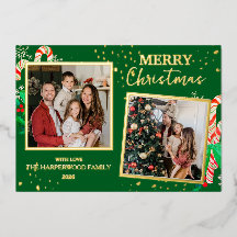 Elegante Kerstvreugde Gouden Glans Multi Foto