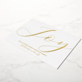 Elegante Kerstvreugde Wit Goud Folie Feestdagenkaart (Gedraaid)