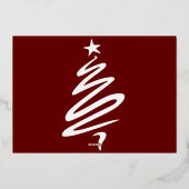 Elegante Kerstwensen Familie Fotocollage Folie Feestdagenkaart (Achterkant)