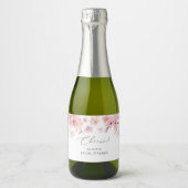 Elegante kersverse bruidsshower sparkling wijnetiket (Voorkant)