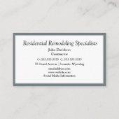 Elegante keuken verbouwing & constructie visitekaartje (Achterkant)