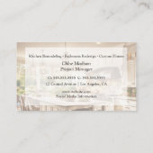 Elegante keuken verbouwing & constructie visitekaartje (Achterkant)