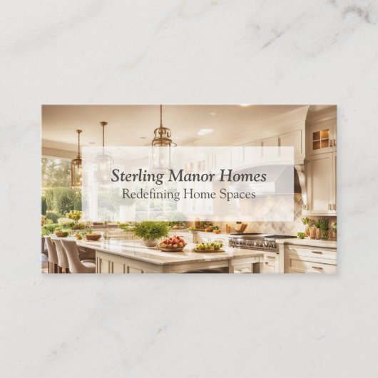 Elegante keuken verbouwing & constructie visitekaartje (Voorkant)