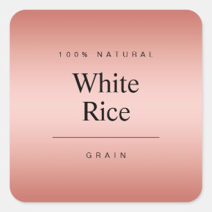 Elegante Keuken Witte Rijst Roze Goud Kleur Vierka Vierkante Sticker