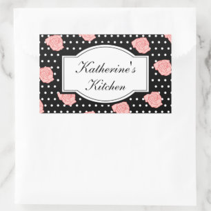 Elegante Keukenstickers met Rozen Rechthoekige Sticker