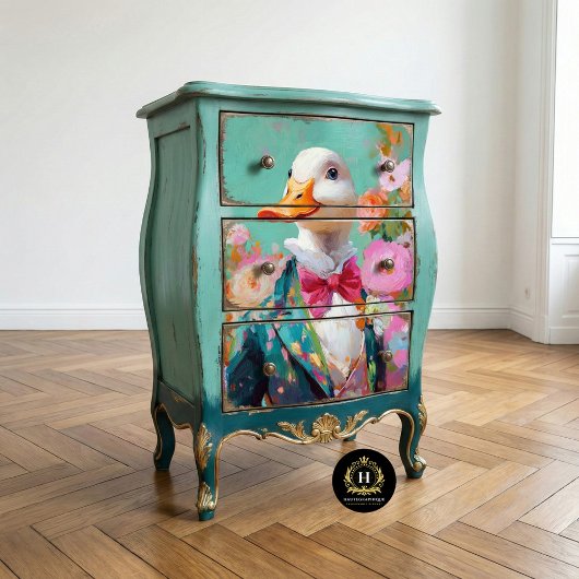 Elegante Keurige Eend Whimsicale Decoupage Tissuepapier