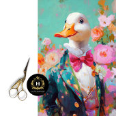 Elegante Keurige Eend Whimsicale Decoupage Tissuepapier