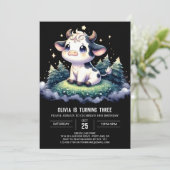 Elegante Kinder Koe verjaardag Kaart (Staand voorkant)