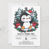 Elegante Kinder pinguïn digitale verjaardag Kaart (Voorkant)