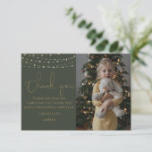 Elegante kinderfoto Kerst bedankkaart (Staand voorkant)