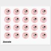 Elegante kinderwagen Baby shower Sticker (Vel)