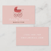 Elegante kinderwagen babysitter Nanny Elegant Clas Visitekaartje (Voorkant / Achterkant)