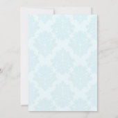 Elegante kinderwagen jongen babyshower uitnodiging (Achterkant)