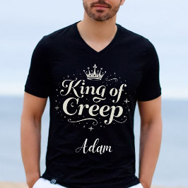 Elegante "King of Creep" Naam Halloween Kalligrafi Trui