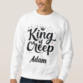 Elegante "King of Creep" Naam Halloween Kalligrafi Trui (Voorkant)