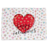 Elegante kip Valentijnsdag cadeautas met hart (Voorkant)