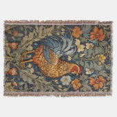 Elegante kip William Morris geïnspireerd door bloe Deken (Voorkant)