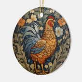 Elegante kip William Morris geïnspireerd door bloe Keramisch Ornament (Links)