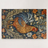 Elegante kip William Morris geïnspireerd door bloe Legpuzzel (Horizontaal)