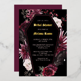 Elegante Kist Roos Bruiloft Feest Folie Uitnodigin Uitnodiging