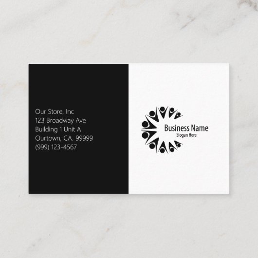 Elegante klant bedankt visitekaartje (Achterkant)