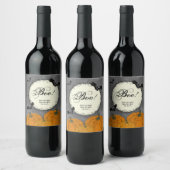 Elegante klant Halloween Wijn Etiket (Flessen)