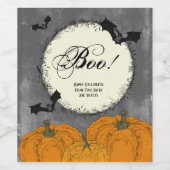 Elegante klant Halloween Wijn Etiket (Enkel label)