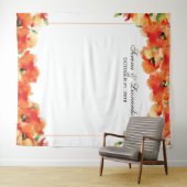 Elegante klaproos bloem bruiloft photo booth achte wandkleed (In Situ (horizontaal))