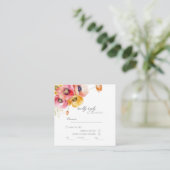 Elegante Klaprozen Bloem Bruiloft RSVP Kaart (Staand voorkant)