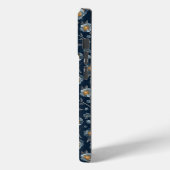 Elegante klaprozen bloemmotief blauw Case-Mate iPhone case (Achterkant / Links)