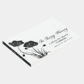 Elegante klaprozen in liefdevolle herinnering begr gastenboek (Hoek)