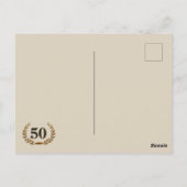 Elegante klas van 1975 50e middelbare school reüni briefkaart (Achterkant)