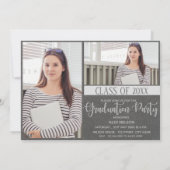 Elegante klas van 2025 foto afstudeerfeest kaart (Achterkant)