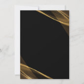 Elegante klas van 2025 Zwart Gouden Feest Uitnodig Kaart (Achterkant)