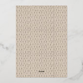 Elegante Klasse Beige Bruilofts Folie Uitnodiging (Achterkant)