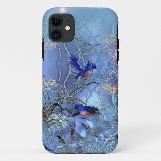 Elegante Klasse Blauwe Vogels Blauwe Vogels Case-Mate iPhone Case (Achterkant)