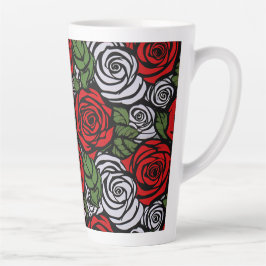 Elegante Klasse Bloemige Trendy Chic Stijlvolle Ro Latte Mok