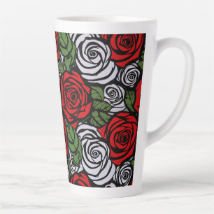 Elegante Klasse Bloemige Trendy Chic Stijlvolle Ro Latte Mok