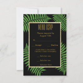 Elegante Klasse Bracken Huwelijksmenu RSVP Kaartje