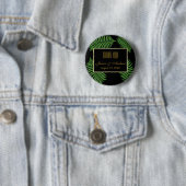 Elegante Klasse Bruids Bont Huwelijk Ronde Button 5,7 Cm (In situ)