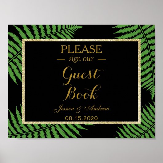 Elegante Klasse Bruidsfeest Bracken Poster (Voorkant)