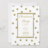 Elegante Klasse & Chic Witte Gouden Feest Kaart (Voorkant)