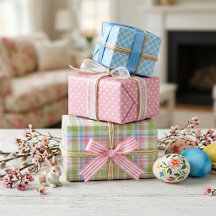 Elegante Klasse Chique Geruite Cadeaupapier Vel Se