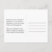 Elegante, klasse "Dank je wel!" briefkaart (Achterkant)