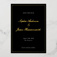 Elegante Klasse Formele Zwarte Frame Script Trouw